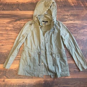 Army Green Utility style jacket with hood